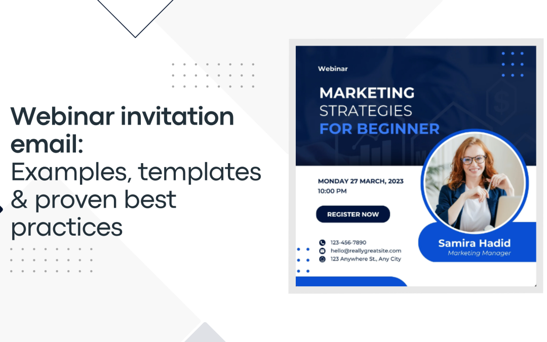 Webinar invitation email: Examples, templates and proven best practices